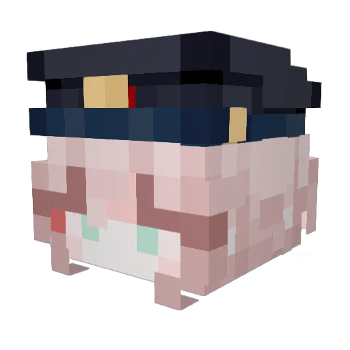 mitoval Minecraft avatar head, 3D render