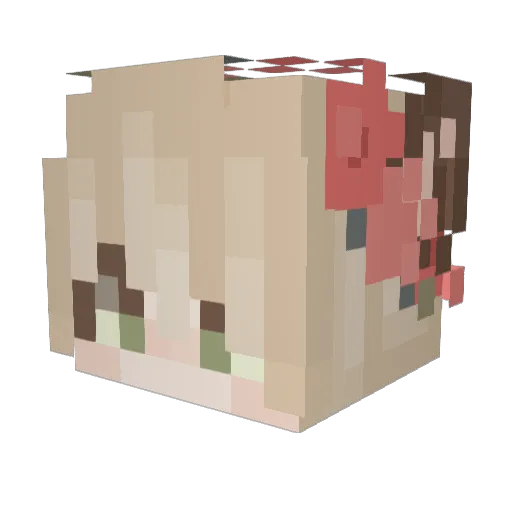 mitrue Minecraft avatar head, 3D render