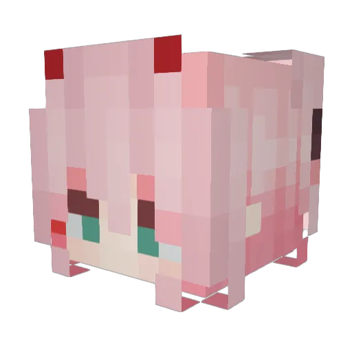 mitsu_mtz Minecraft avatar head, 3D render