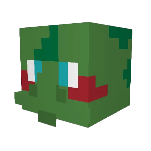 mitsuara Minecraft avatar head, 3D render