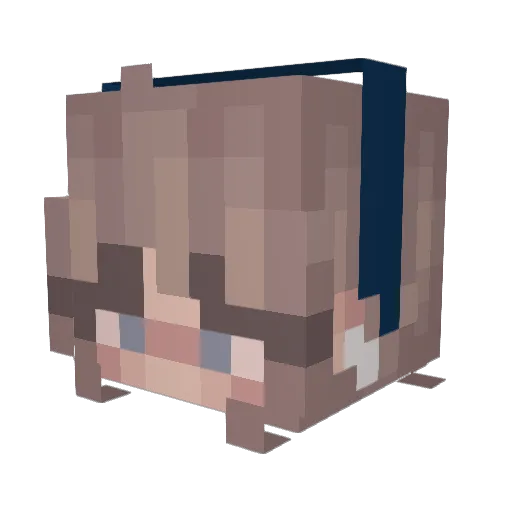 mitsukayla Minecraft avatar head, 3D render