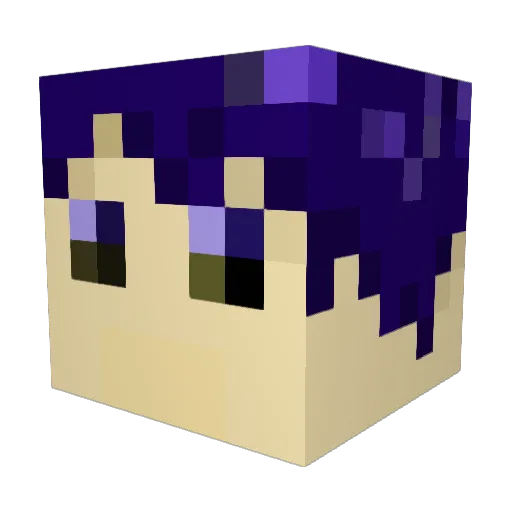 mitsukipi Minecraft avatar head, 3D render