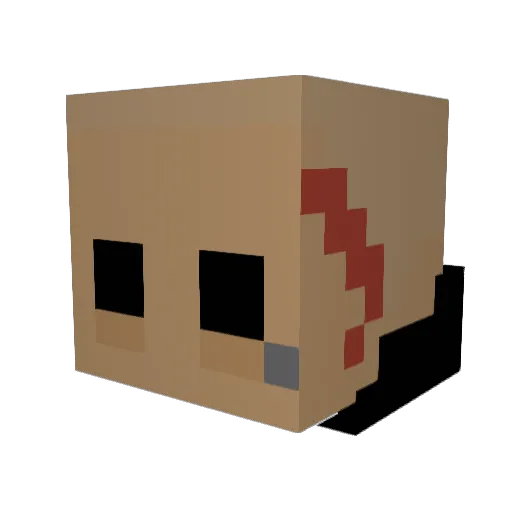 mitsumitsu_tk Minecraft avatar head, 3D render