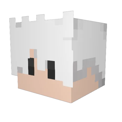 mitsuo37 Minecraft avatar head, 3D render
