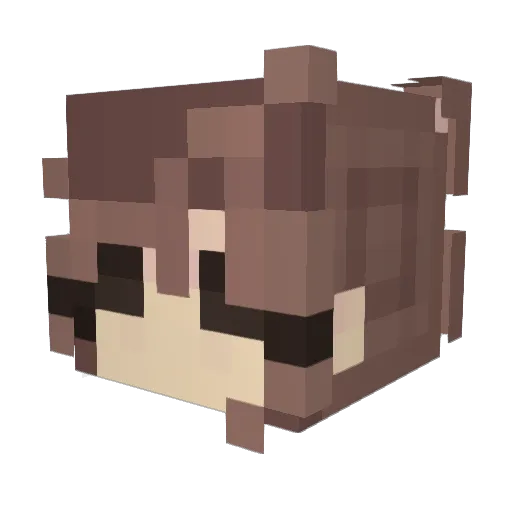 mitsuppo Minecraft avatar head, 3D render