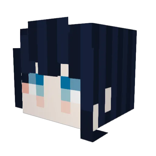 mitsuyahiro Minecraft avatar head, 3D render