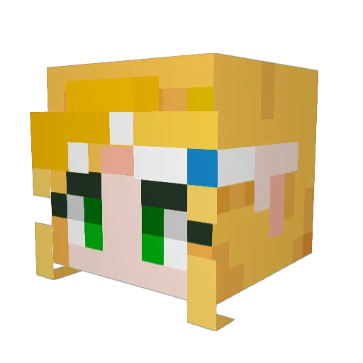mittens202 Minecraft avatar head, 3D render