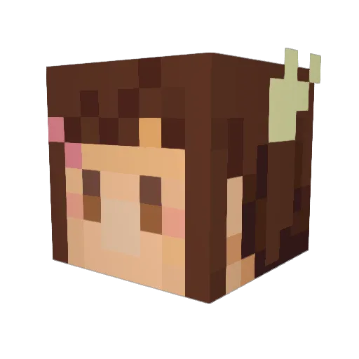 mittisan Minecraft avatar head, 3D render