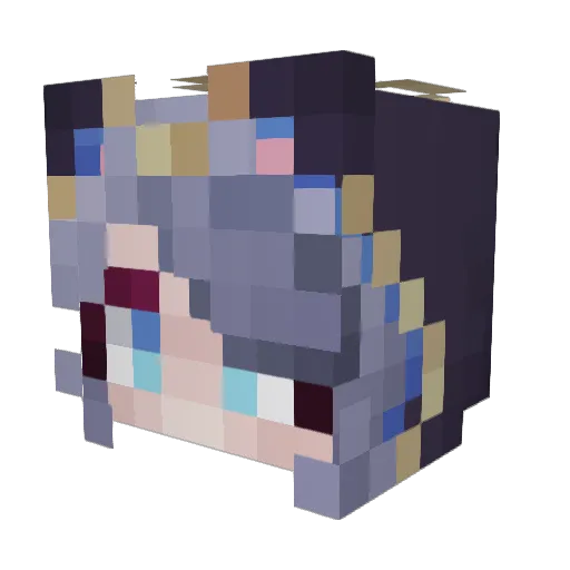mitty999 Minecraft avatar head, 3D render