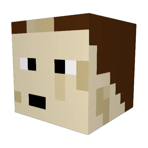 mitulapi Minecraft avatar head, 3D render