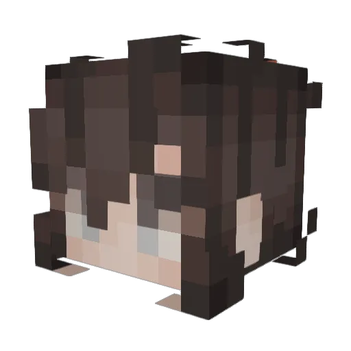 mitval Minecraft avatar head, 3D render