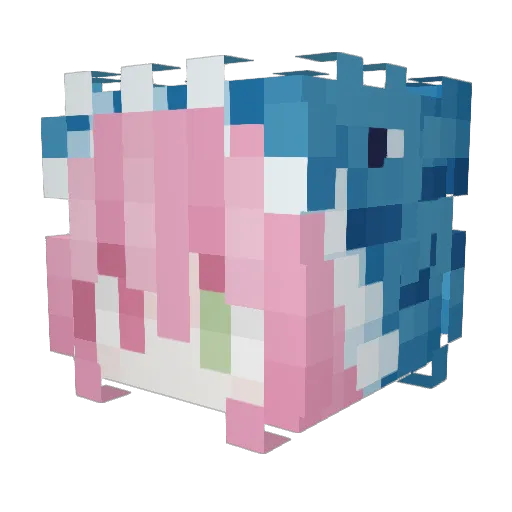 mitxd Minecraft avatar head, 3D render