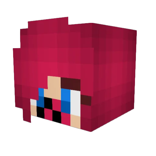 mitzidivine Minecraft avatar head, 3D render