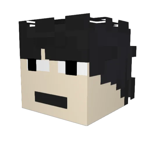 mitzyforlife Minecraft avatar head, 3D render