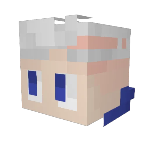 miugrau Minecraft avatar head, 3D render