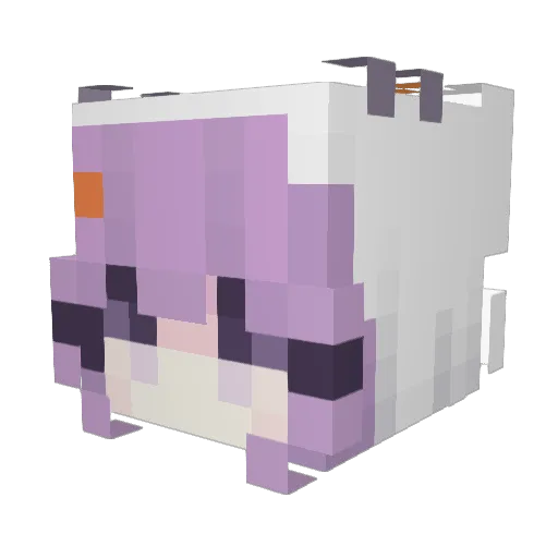 miuka_ Minecraft avatar head, 3D render