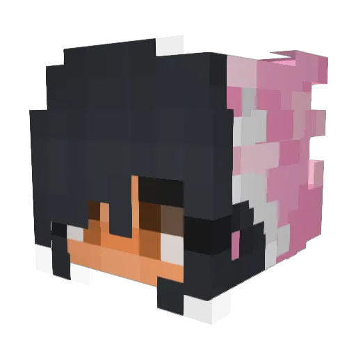 miulover Minecraft avatar head, 3D render