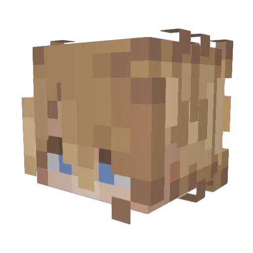miumaumio Minecraft avatar head, 3D render