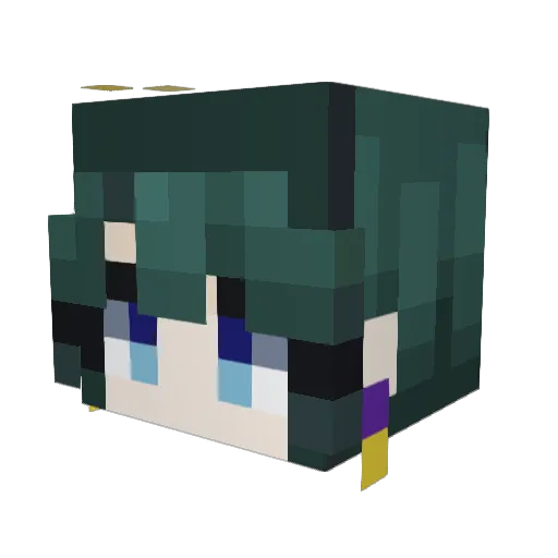 miumiu02 Minecraft avatar head, 3D render