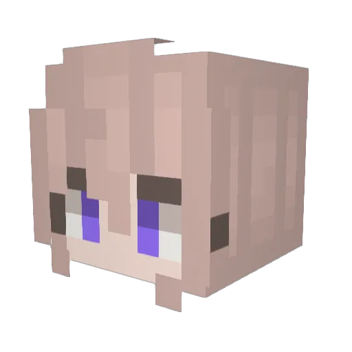 miumiup Minecraft avatar head, 3D render