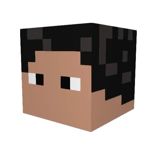 miuto88 Minecraft avatar head, 3D render