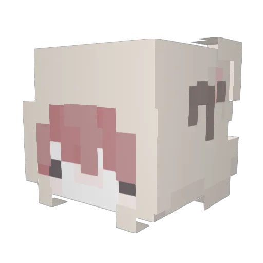 miuvly Minecraft avatar head, 3D render