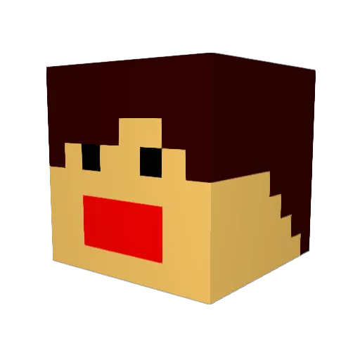 miuyuuki Minecraft avatar head, 3D render