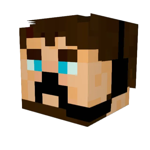 mivixof Minecraft avatar head, 3D render