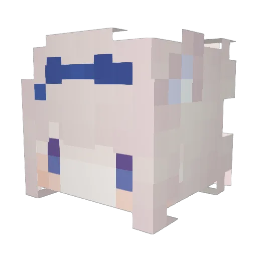 miwa_milk Minecraft avatar head, 3D render