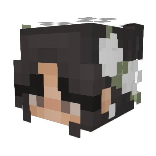 miwabloop Minecraft avatar head, 3D render