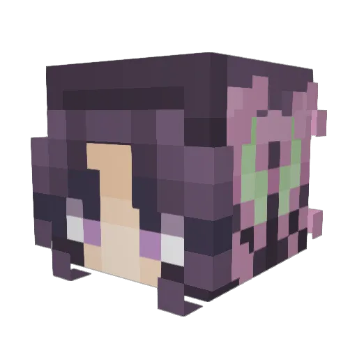 miwkq Minecraft avatar head, 3D render