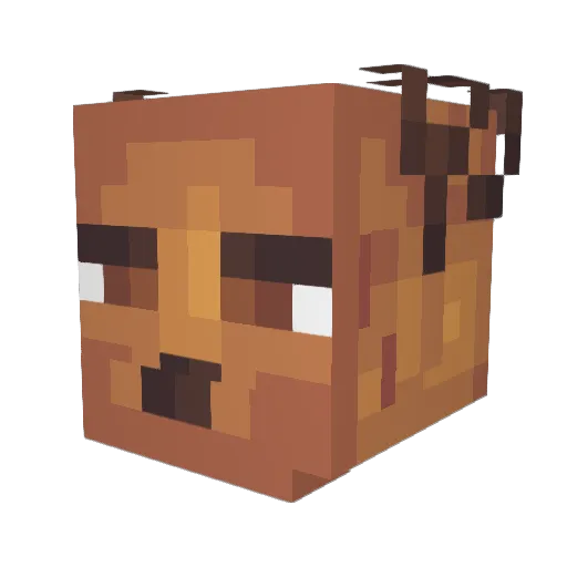 mixamm Minecraft avatar head, 3D render