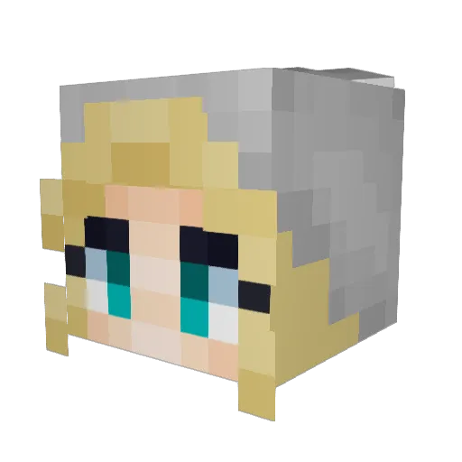 mixaopho Minecraft avatar head, 3D render