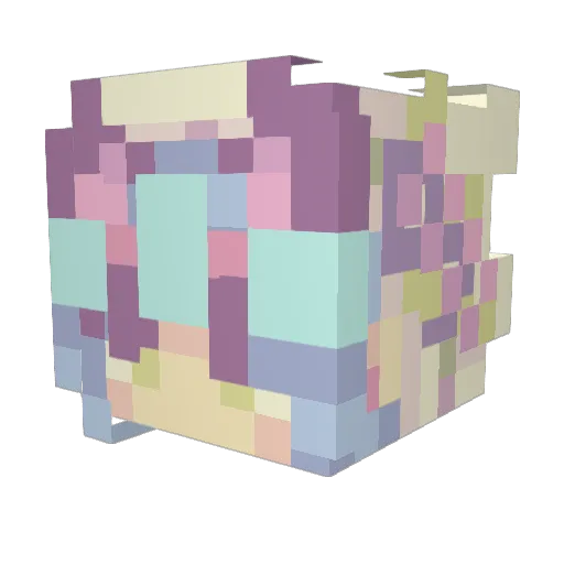 mixbies Minecraft avatar head, 3D render