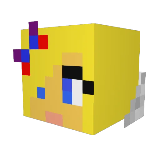mixedfever Minecraft avatar head, 3D render