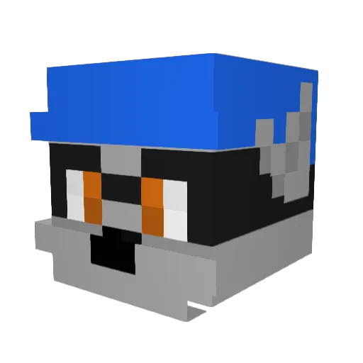 mixel_pixel Minecraft avatar head, 3D render