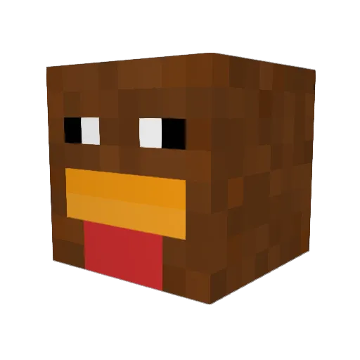 mixerfixer Minecraft avatar head, 3D render
