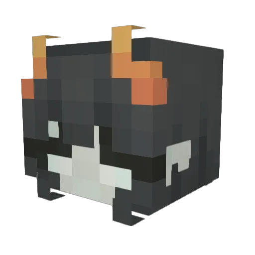 mixm0use Minecraft avatar head, 3D render