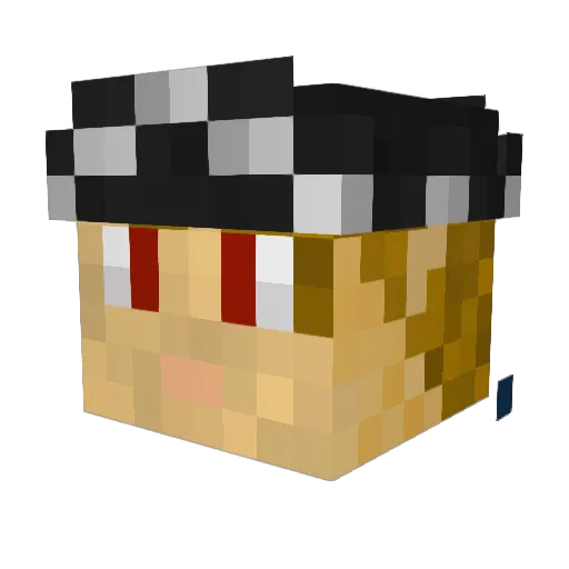 mixmaximonster Minecraft avatar head, 3D render