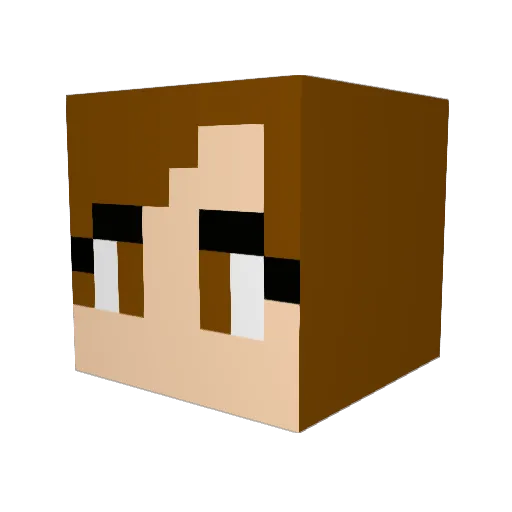 mixxopia Minecraft avatar head, 3D render