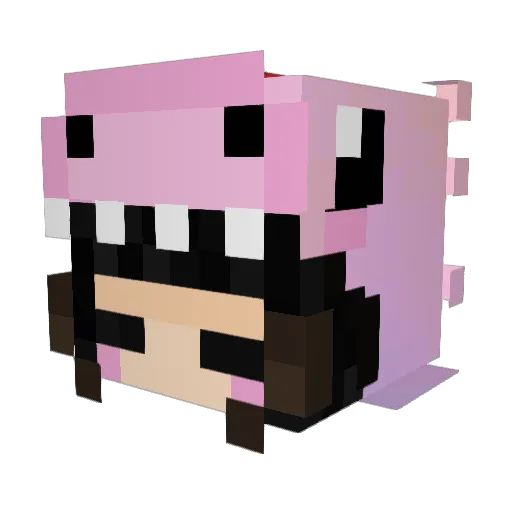 miya05 Minecraft avatar head, 3D render