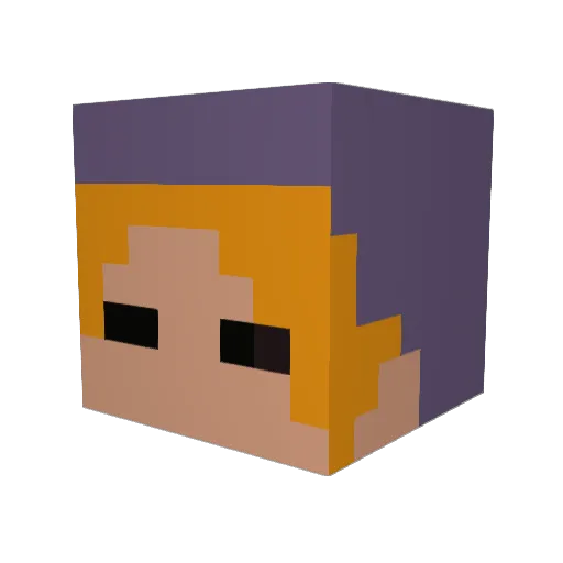 miya06 Minecraft avatar head, 3D render