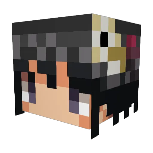 miya1016 Minecraft avatar head, 3D render
