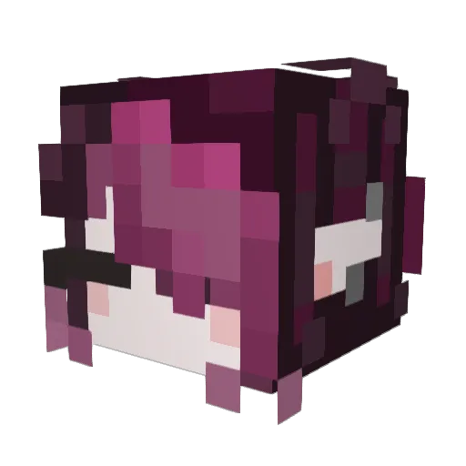 miyaakeshii Minecraft avatar head, 3D render
