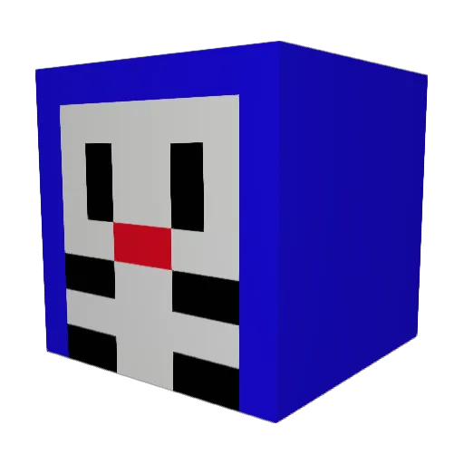 miyabi24 Minecraft avatar head, 3D render