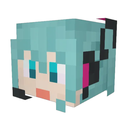 miyabi901 Minecraft avatar head, 3D render
