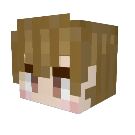 miyabomm Minecraft avatar head, 3D render