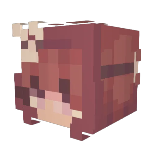 miyalia Minecraft avatar head, 3D render