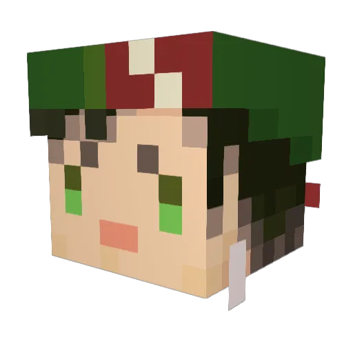 miyamiya4 Minecraft avatar head, 3D render