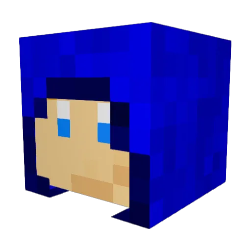 miyiku Minecraft avatar head, 3D render
